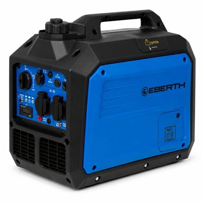 EBERTH Groupe électrogène Inverter 3500 W silencieux, générateur de secours à essence, moteur 4 temps