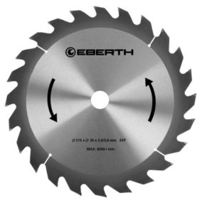 EBERTH Lame de Scie Circulaire en Acier avec Dents en Carbure Diamètre 315mm, Alésage 30mm, Épaisseur de la Lame 2mm