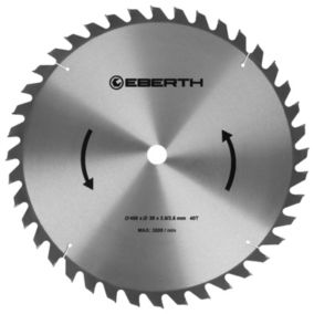 EBERTH Lame de Scie Circulaire en Acier avec Dents en Carbure Diamètre 450mm, Alésage 30mm, Épaisseur de la Lame 2,5mm