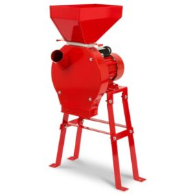 EBERTH Moulin à céréales électrique 1100W, débit de 240 kg/h, Lame tranchante en acier inox et 4 tamis, sur pieds