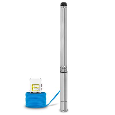 EBERTH Pompe de puits profond 4" électrique 2200W, pompe submersible, diamètre 4 pouces (10cm), hauteur de refoulement max. 112m