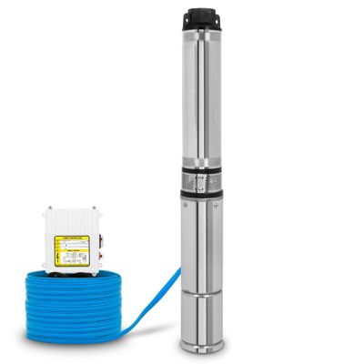 EBERTH Pompe de puits profond 4" électrique 370W, pompe submersible, diamètre 4 pouces (10cm), hauteur de refoulement max. 31m