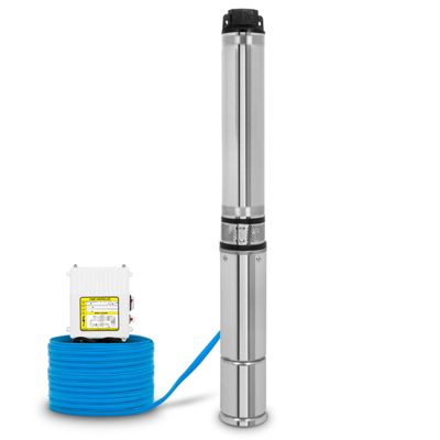 EBERTH Pompe de puits profond 4" électrique 550W, pompe submersible, diamètre 4 pouces (10cm), hauteur de refoulement max. 43m