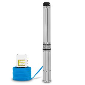 EBERTH Pompe de puits profond 4" électrique 750W, pompe submersible, diamètre 4 pouces (10cm), hauteur de refoulement max. 56m