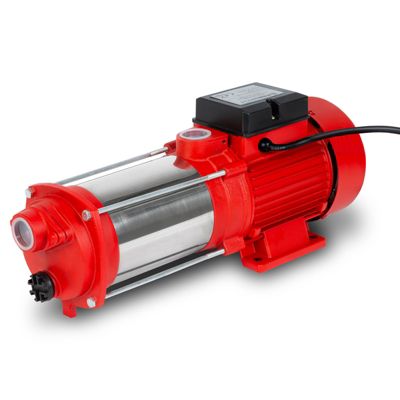 EBERTH Pompe à Eau de Jardin Centrifuge Débit 2400 L/h, 4 bar, 370 Watts, Hauteur d'aspiration 8 m, Hauteur de refoulement 40 m