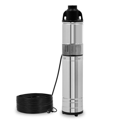 EBERTH Pompe pour puits profond 4" en acier inoxydable, électrique 550 W, diamètre 4 pouces, profondeur de travail max. 15 m