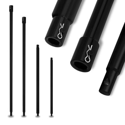 EBERTH Rallonge pour Tarière en Set de 4 avec 400mm, 600mm, 800mm, 1000mm de Longueur Connexion Enfichable avec Boulon de Sécurité