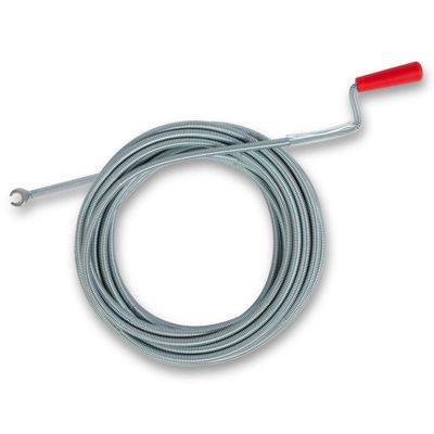 EBERTH Spirale de nettoyage de tuyaux 10m de long et 9mm de diamètre pour tuyaux à partir de 40mm tête en forme de griffe de 20mm