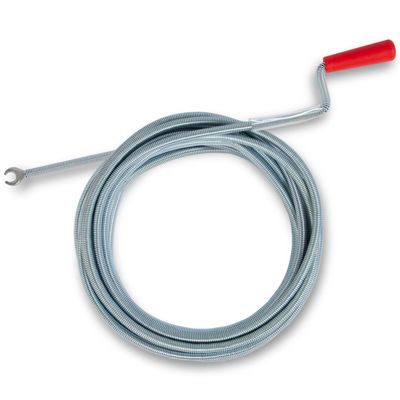 EBERTH Spirale de nettoyage de tuyaux 8m de long et 9mm de diamètre pour tuyaux à partir de 40mm tête en forme de griffe de 20mm