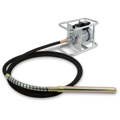 EBERTH Vibreur à béton Électrique 1500W, Tête Vibrante en Acier Renforcé 45mm de Diamètre, Longueur de Tuyau 6m