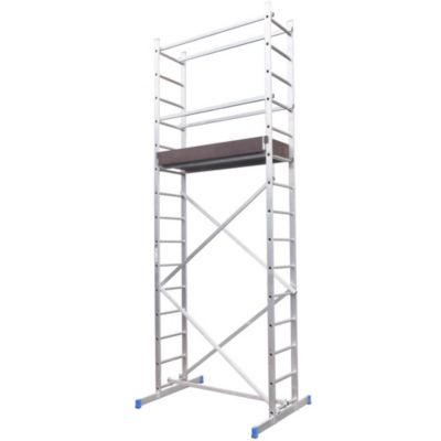 Echafaudage En Aluminium Hauteur De Travail 5m Sans Roulettes