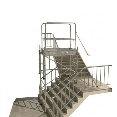 Echafaudage roulant acier : Hauteur de travail maximale de 2.90m -Kit dénivelé - 12538/12541