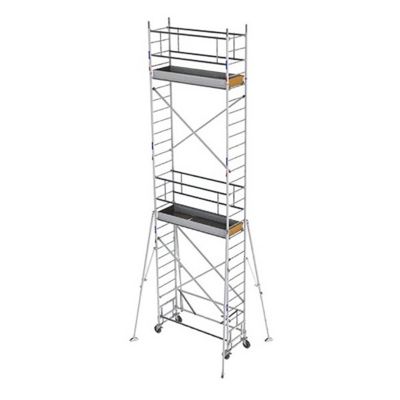 Echafaudage roulant alu - Hauteur de travail max 6.30m - ECS416T