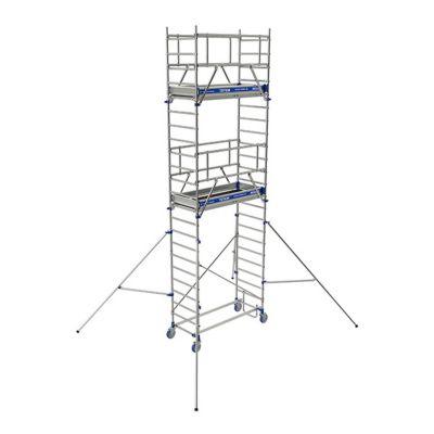 Echafaudage roulant en aluminium - Hauteur de travail max 6.85m - 22403650