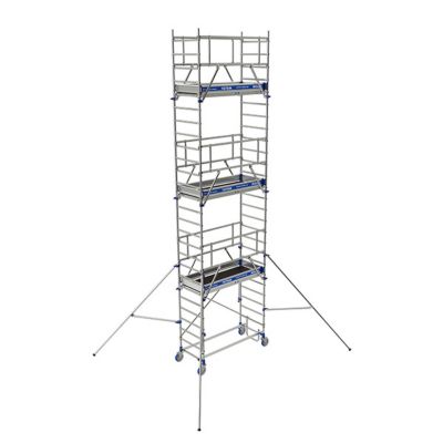 Echafaudage roulant en aluminium - Hauteur de travail max 7.85m - 22403660
