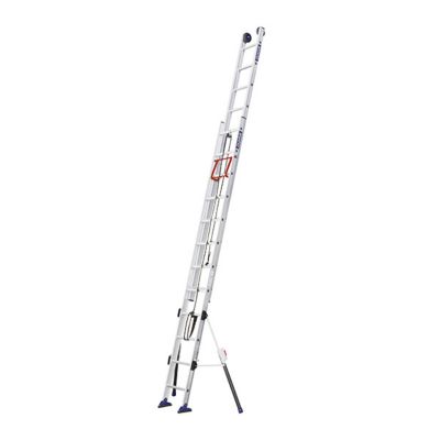 Echelle 2 plans de longueur 6.05m - Pieds stabilisateurs repliables - 2x12 barreaux - 610412