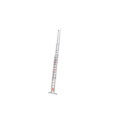 Echelle coulissante à corde professionnelle 3 plans 3x14 échelons 10m en alu Hailo Trio