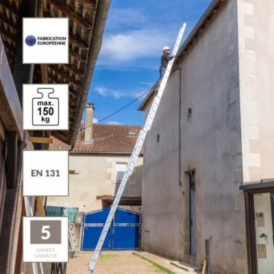 Echelle coulissante Hailo Trio 3x16 marches