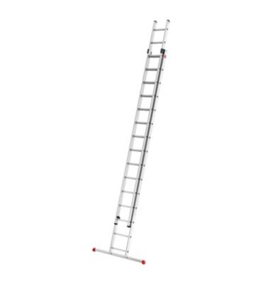 Echelle coulissante à main 2 plans 2x15 échelons en aluminium 7,6m/8,4m Hailo ProfiStep Duo