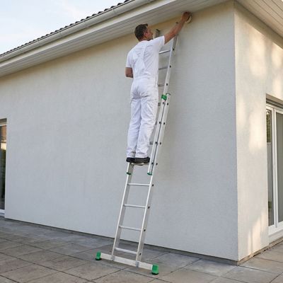 Echelle coulissante à main: longueur pliée 3.13m / longueur dépliée 5.12m - 7211