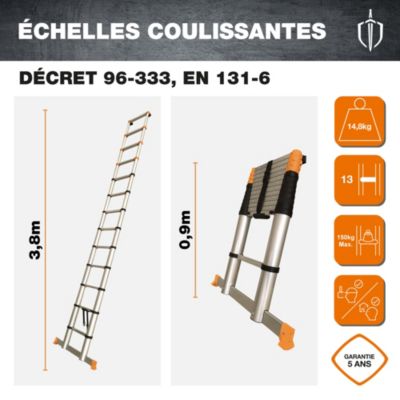 Echelle coulissante télescopique de 3,8 m Magnusson