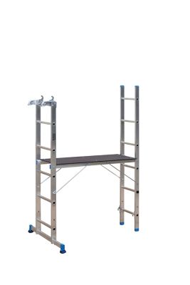 Échelle d'escalier multiposition à plateforme 2 x 6 marches - 3,3 m