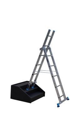 Échelle d'escalier multiposition à plateforme 2 x marches - 3,3 m