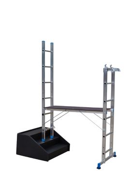 Échelle d'escalier multiposition à plateforme 2 x marches - 3,3 m