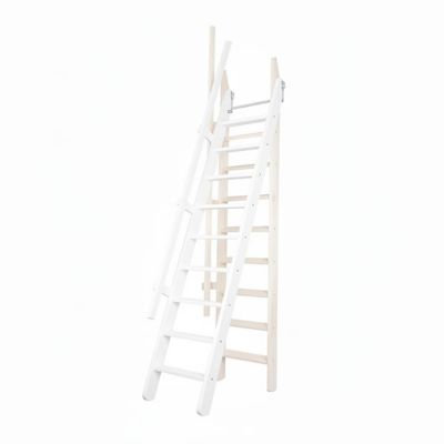 Echelle de meunier rabattable : 55cm de large - Hauteur à franchir 3m - Couleur : Blanc (RAL 9003) - MSP/WW