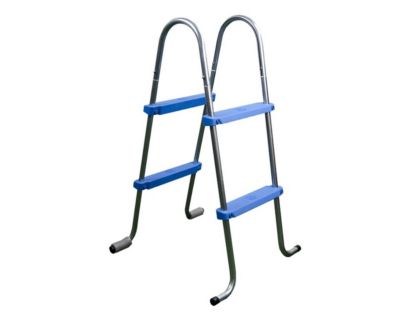 Echelle double symétrique Toi 2x4 marches acier galvanisé pour piscine hors-sol