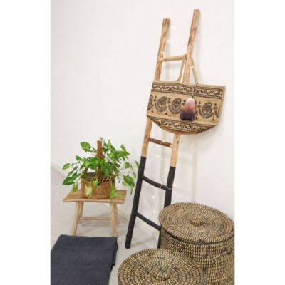 Echelle en bois  et noir  Type: Porte-serviettes