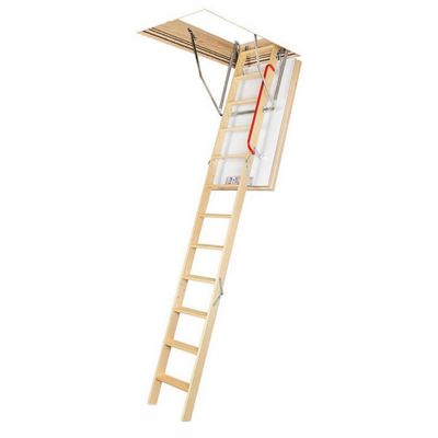Echelle escamotable bois - Trémie de 55 x 100cm - Hauteur de 2.53 à 2.80m - LWT55100-2