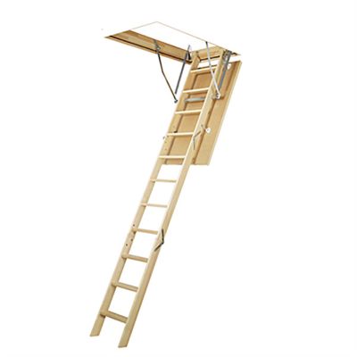 Echelle escamotable bois - Trémie de 70 x 120cm - Hauteur de 2.32 à 2.80m - LWS70120-2