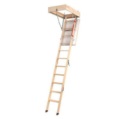 Echelle escamotable bois - Trémie de 80x120cm - Hauteur de 2.32 à 2.80m - LWK80120-2