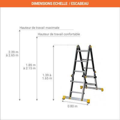 Echelle multifonction - Longueur de plateforme 1.40m - 512853