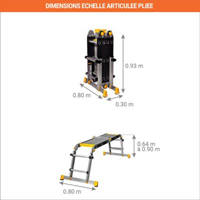 Echelle multifonction - Longueur de plateforme 1.40m - 512853