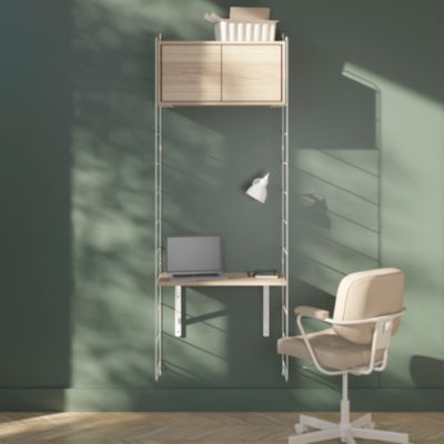 Échelle murale pour rangement modulable ouvert GoodHome Rigga blanc H. 171,2 cm