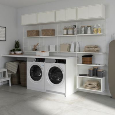 Échelle murale pour rangement modulable ouvert GoodHome Rigga blanc H. 87 cm