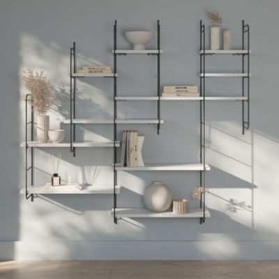 Échelle murale pour rangement modulable ouvert GoodHome Rigga noir H. 129 cm
