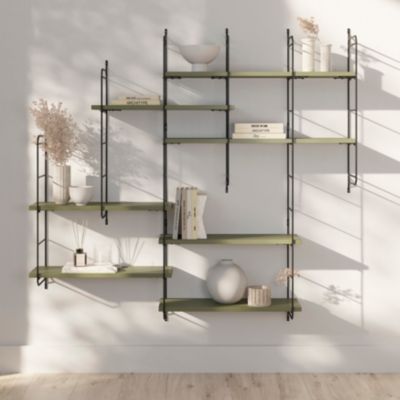 Échelle murale pour rangement modulable ouvert GoodHome Rigga noir H. 129 cm