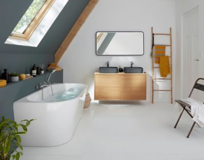 Echelle porte serviette de salle de bain en bambou naturel Couleur