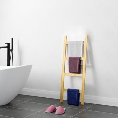 Echelle porte-serviettes Luumaeki bois de pin 120 x 47 x 2 cm en.casa