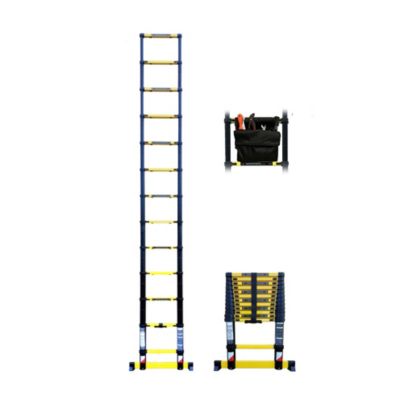 Echelle télescopique Woerther 3m80 avec barre stabilisatrice + Sac porte-outils