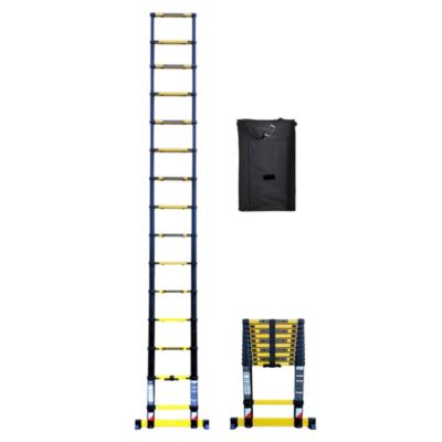 Echelle télescopique Woerther 4m40 avec barre stabilisatrice + Housse