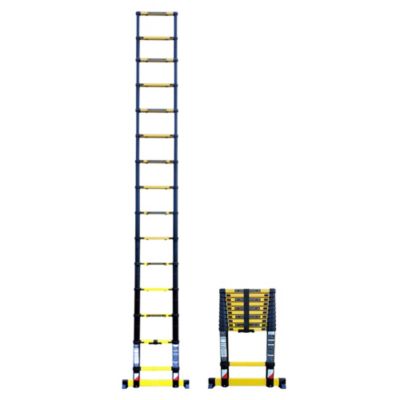 Echelle télescopique Woerther 4m40 avec barre stabilisatrice