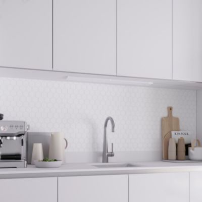 Éclairage d'angle sous meuble Fidalgo LED intégrée variation de blancs 60lm 1.3W IP20 L.9xH.1.1cm blanc GoodHome