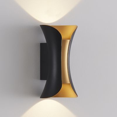 Eclairage mural LED noir intérieur doré IP54 - Foria