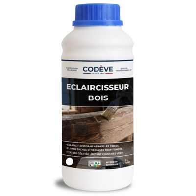 Eclaircisseur Bois - 1 L   - Codeve Bois - Décolorer, Blanchir Ou éclaircir Un Bois, Escalier Ou Sol Trop Foncé.