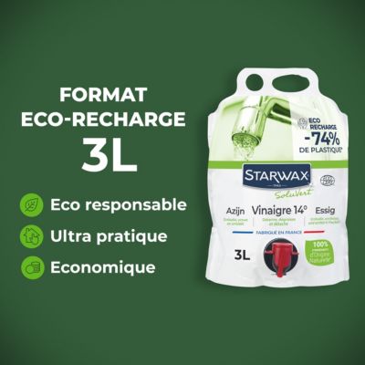 Eco-recharge vinaigre 14° Soluvert Starwax 3L