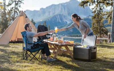 EcoFlow GLACIER Classic - Glacière Électrique 55 L, Double Zone, Batterie Amovible